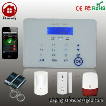 GSM/PSTN auto switch touch alarm system with Intelligent home detectors